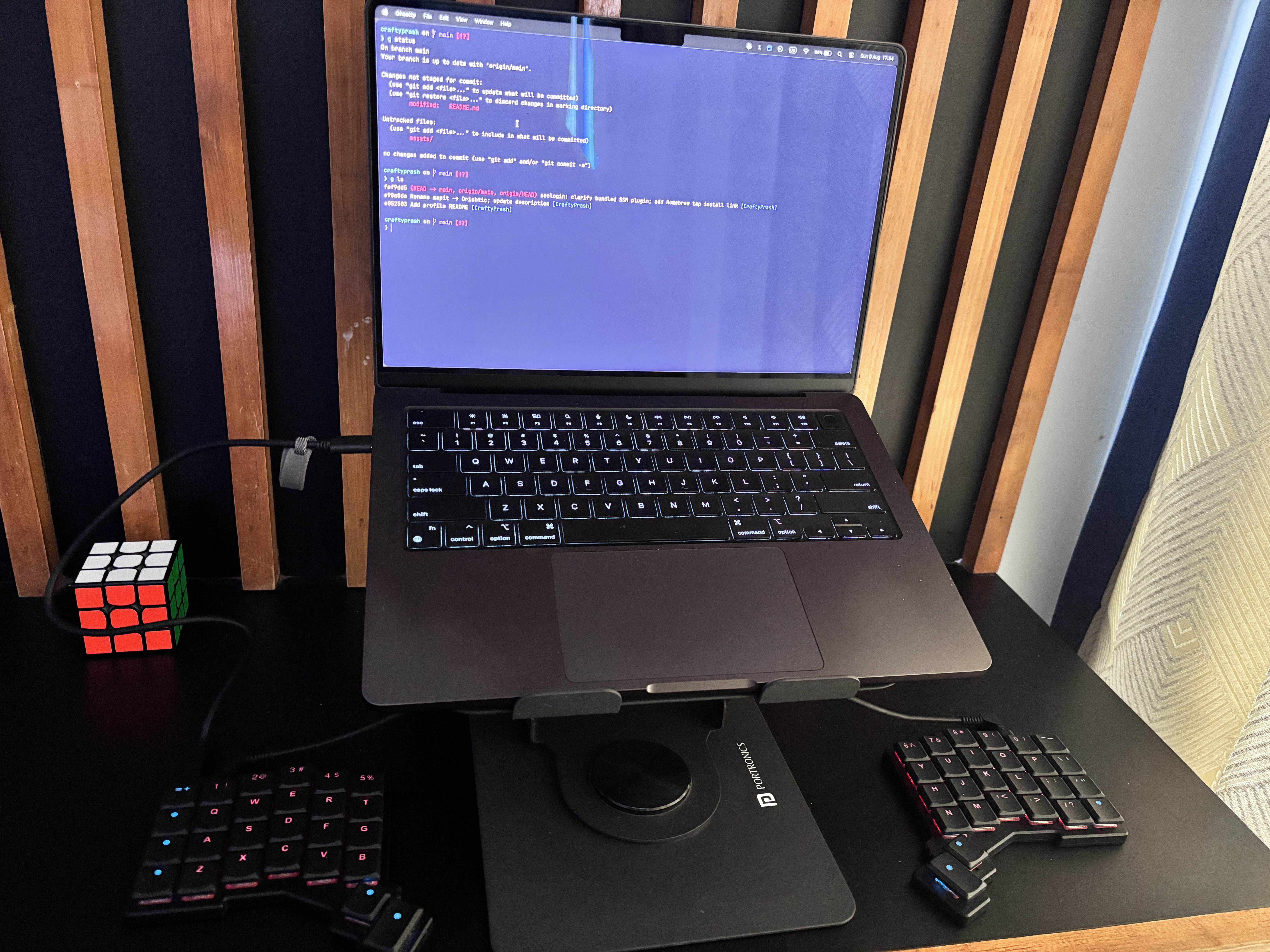 My daily driver — a ZSA Voyager split keyboard